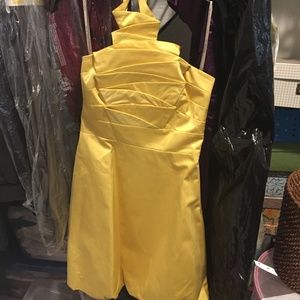 Yellow Halter Formal Dress Size 6